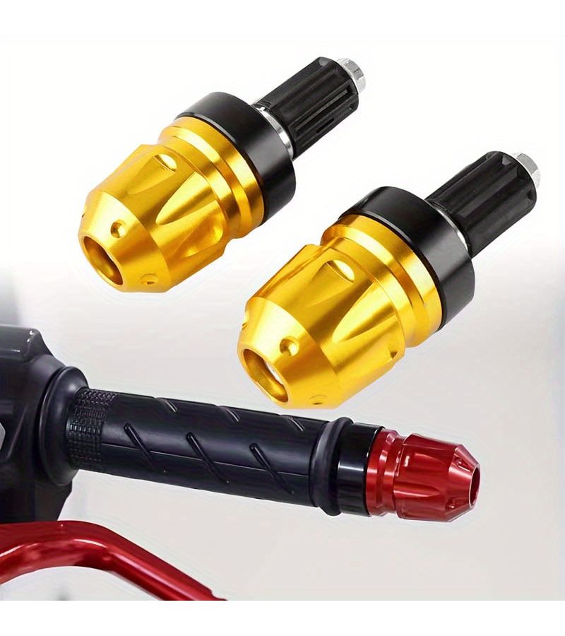 Blue Aluminum Alloy Motorcycle Handlebar End Plugs Large Flower Design Stylish Accents - Image 1