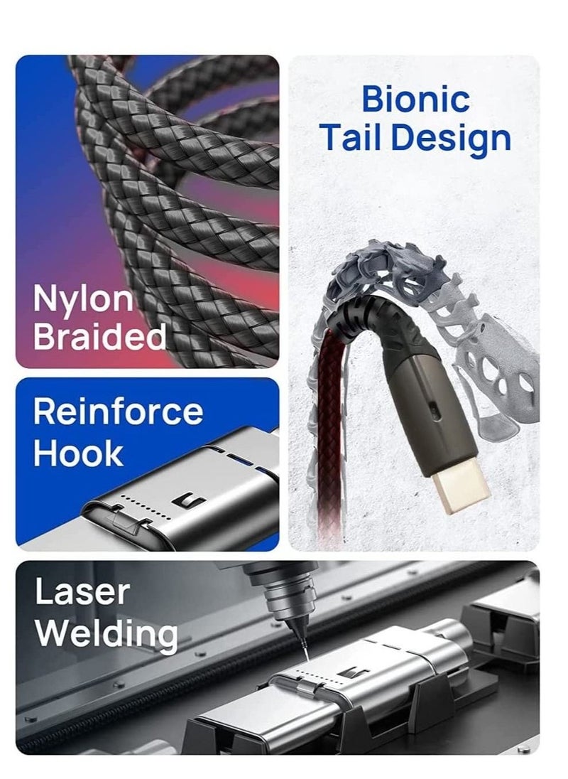 USB Type C Fast Charging Cable 2M 3A Fast Power Data Deliver Premium Nylon Compatible With Samsung Galaxy S21 S10 S9 S8 S20 Plus A3 A5 Note 20 10 Huawei P30 P20 Lite Mate 20 Pro - Image 2