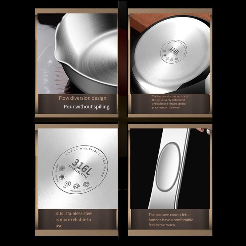 Mini Egg Pan:  Silver Stainless Steel Nonstick Breakfast Pan - Small Frying Skillet for Home Kitchen Camping - Image 5