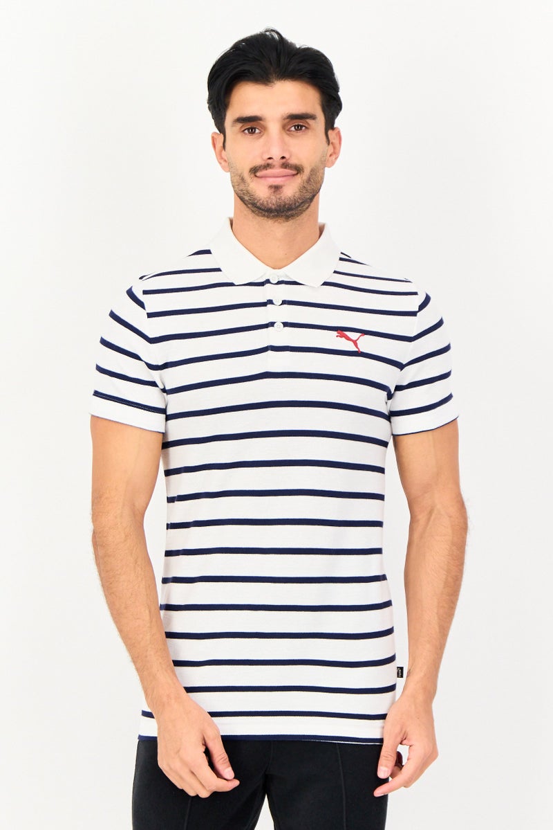 PUMA Men Slim Fit Short Sleeve Embroidered Logo Outdoor Polo Shirt, Multicolor - Image 1