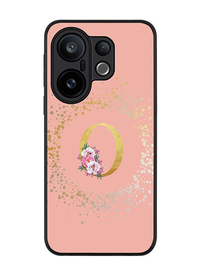 Stylizedd For vivo X200 FE / S30 Pro mini Case,Slim fit Camera Protection, Shockproof Thin Phone cover  - Custom Monogram Floral - O  (Rose Pink )