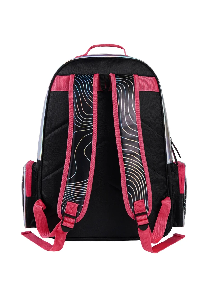 Netflix Multicolor Netflix KPop Demon Hunters Regular Backpack 18" | Huntrix School Backpack for Kids & Teens | Large Capacity K-Pop Inspired Backpack with Multiple Compartments | Travel & Everyday School Bag for Women | Best Price UAE