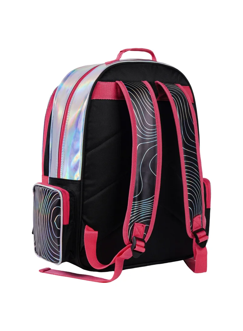 Netflix Multicolor Netflix KPop Demon Hunters Regular Backpack 18" | Huntrix School Backpack for Kids & Teens | Large Capacity K-Pop Inspired Backpack with Multiple Compartments | Travel & Everyday School Bag for Women | Best Price UAE