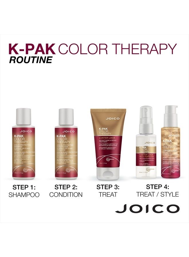 JOICO K-PAK Color Therapy Luster Lock Multi-Perfector Daily Shine & Protect Spray | For Color-Treated Hair | Instantly Detangle | Control Frizz | Boost Shine | With African Maketti & Argan Oil | 1.7 Fl Oz - Image 3