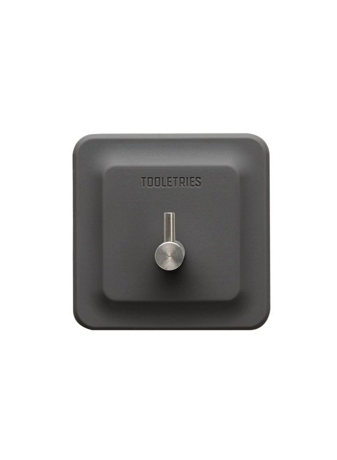 TOOLETRIES The Arnold Bathroom And Storage Hook Silicone Toiletry Organizer Shower And Bathroom Accessory Features Silicone Grip Technology Removable And Reusable Charcoal - Image 1