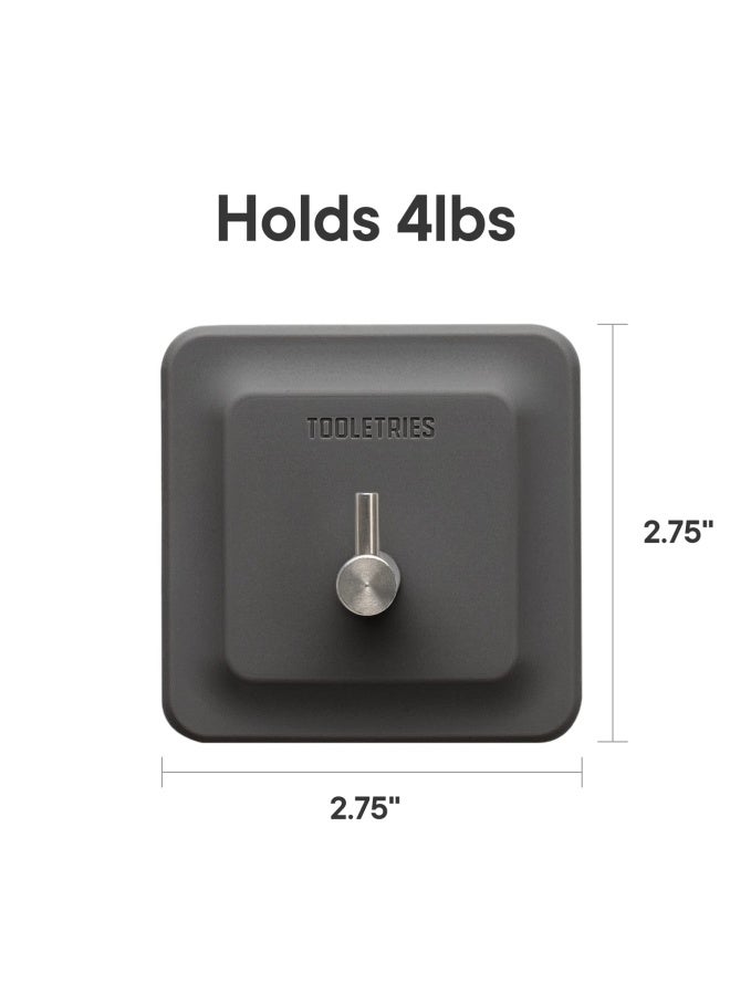 TOOLETRIES The Arnold Bathroom And Storage Hook Silicone Toiletry Organizer Shower And Bathroom Accessory Features Silicone Grip Technology Removable And Reusable Charcoal - Image 5