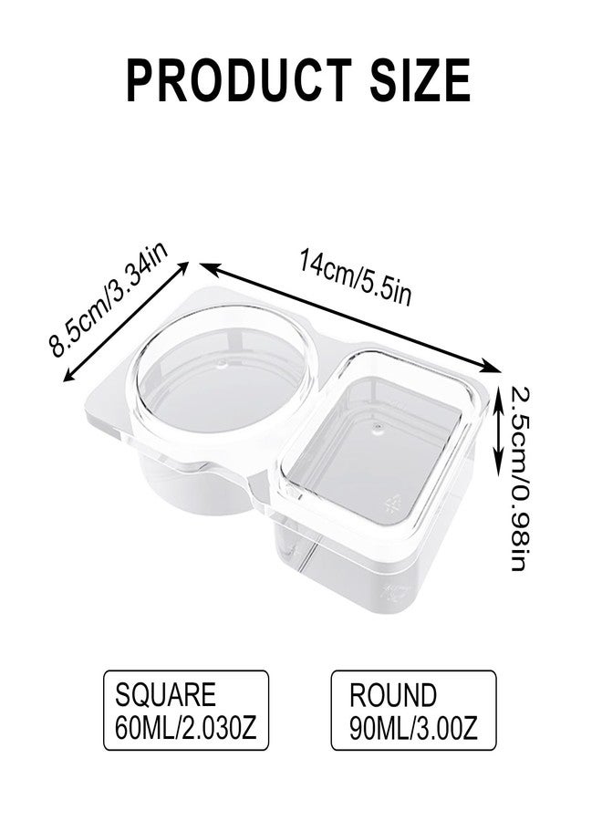 QIYUDA 30 PCS Double Compartment Condiment Snack Container with Lids, Plastic Snack Portion Cups - Image 2