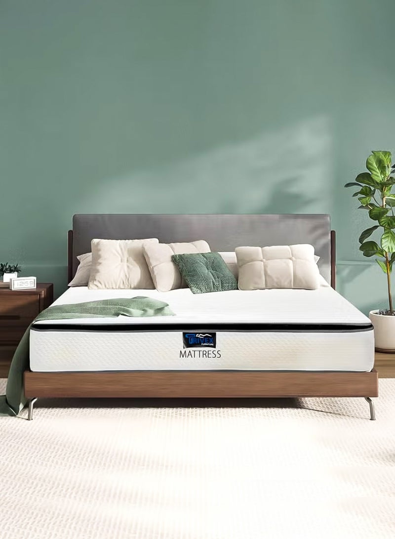 TRIVEX King Size Hybrid Mattress with Pocket Springs Medium Firm Orthopedic Support Back Pain Low Motion Transfer Pressure Point Relief 7-Year Warranty (180x200x28) - Image 1