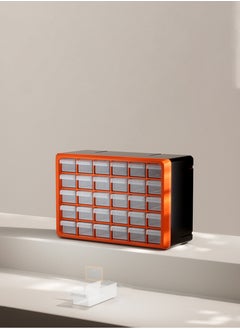 Jourvent 30-Drawer Modular Storage Cabinet - Multipurpose Organizer for Clothing, Toys, Sundries, and Hardware Parts, Orange  - Image 2