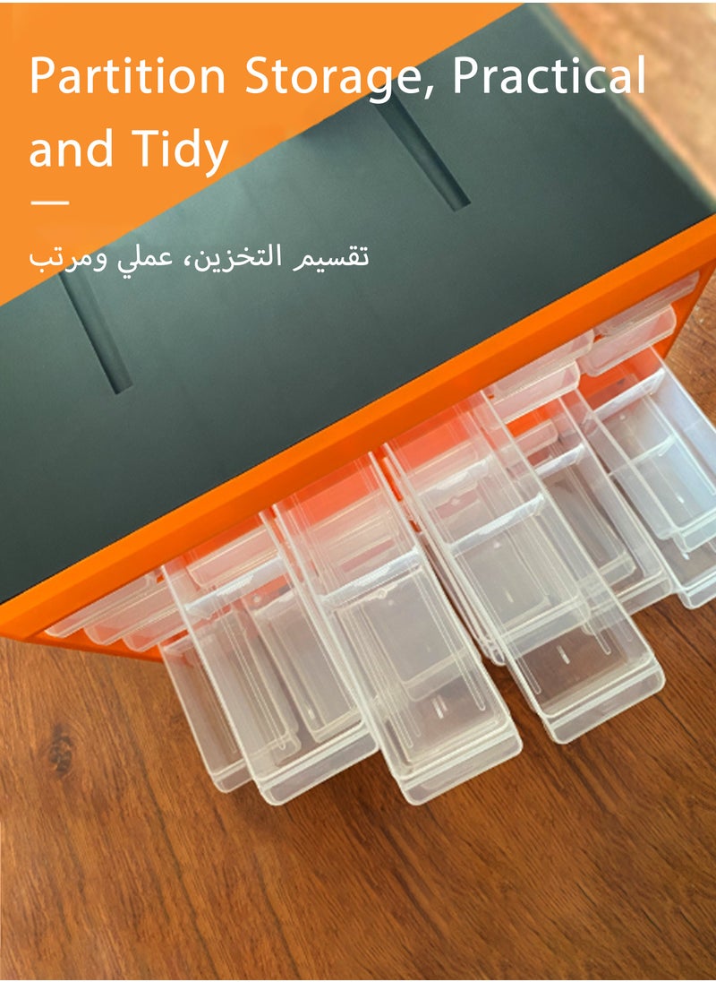 30-Drawer Modular Storage Cabinet - Multipurpose Organizer for Clothing, Toys, Sundries, and Hardware Parts, Orange - pzsku/Z3FF9B7A69102FB8BD9D3Z/45/_/1737422064/d3c01b46-cf82-4078-99a4-35a6ba3e85ef