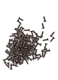 Excefore Jewelry Box Hardware, Thickened Solid Bronze Tone Antique Right Latch Hook Hasp Horn Lock Wood Jewelry Box Latch Hook Clasp and 80 Replacement Screws  - Image 2