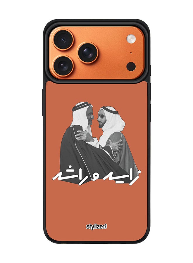 Stylizedd for iPhone 17 Pro Max Case [Compatible with MagSafe] Magnetic cover Slim fit Camera Protection, Shockproof Thin Phone Case- Sheikh Zayed And Sheikh Rashid, Orange - Image 1