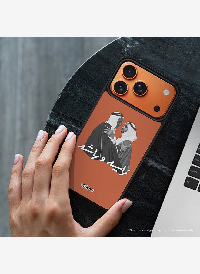 Stylizedd for iPhone 17 Pro Max Case [Compatible with MagSafe] Magnetic cover Slim fit Camera Protection, Shockproof Thin Phone Case- Sheikh Zayed And Sheikh Rashid, Orange - Image 2