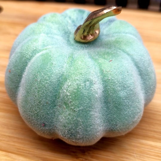 Generic Mini Pumpkin Models for Halloween Decor 23# Pumpkin light green flocking 