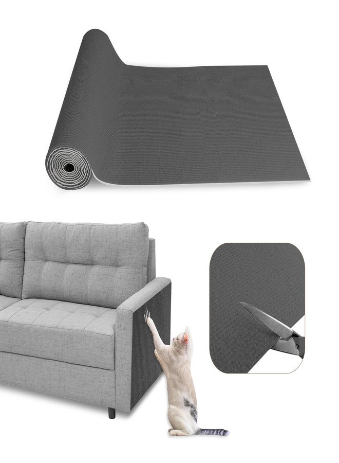 Eunice Cat Scratching Mat, Self-Adhesive Cat Scratch Carpet, Trimmable Replacement Carpet Pad for Tree Wall Cat Scratching Post DIY Couch Protector (Dark Gray, 78.7"x15.8") - Image 1