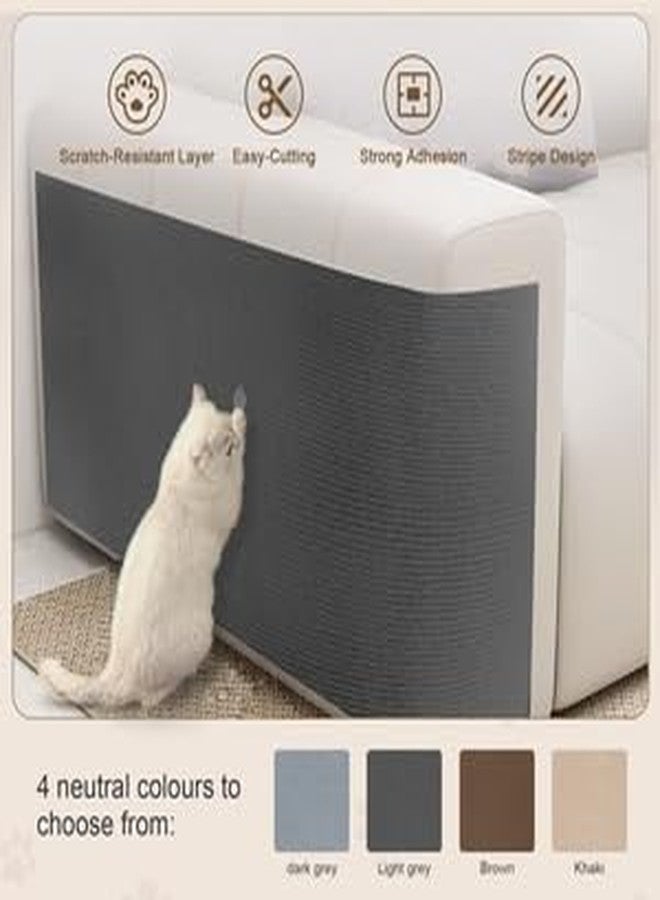 Eunice Cat Scratching Mat, Self-Adhesive Cat Scratch Carpet, Trimmable Replacement Carpet Pad for Tree Wall Cat Scratching Post DIY Couch Protector (Dark Gray, 78.7"x15.8") - Image 3