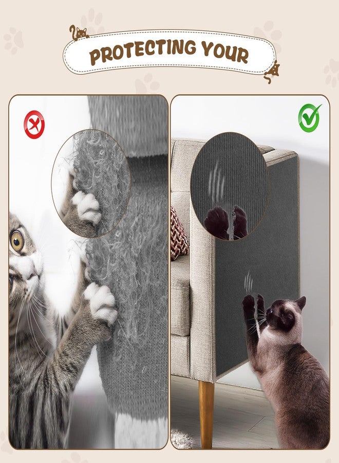 Eunice Cat Scratching Mat, Self-Adhesive Cat Scratch Carpet, Trimmable Replacement Carpet Pad for Tree Wall Cat Scratching Post DIY Couch Protector (Dark Gray, 78.7"x15.8") - Image 5