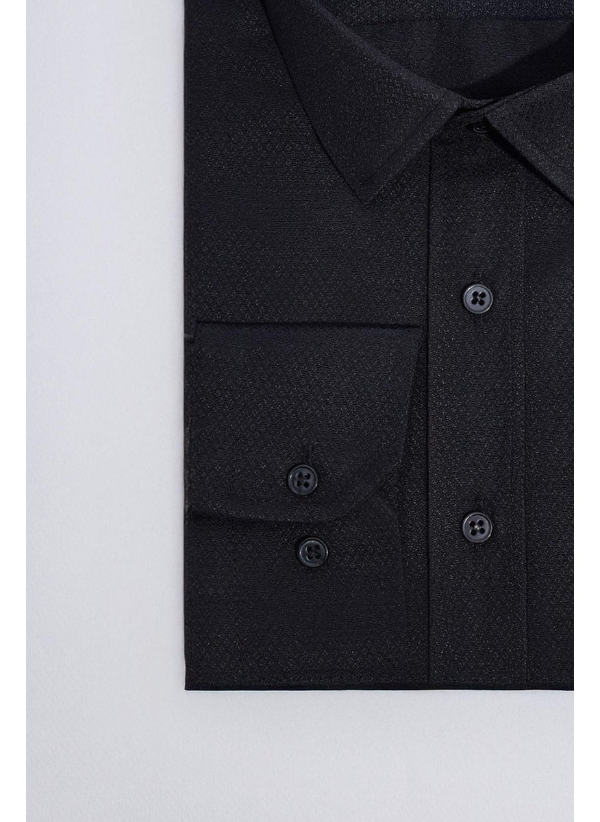 Men's Regular Fit Classic Cut Cotton Single Pocket Dobby Black Shirt - pzsku/Z3FF9EF7E9F912C821AEBZ/45/_/1741257171/64f21e0d-4d83-4418-90ba-adcdfc6f606a