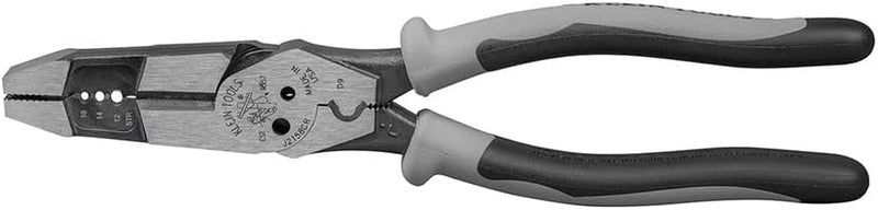 Klein Tools J215-8CR Multitool Pliers, Made in USA, Hybrid Multi Purpose Tool / Crimper, Wire Stripper, Bolt Shearing, Wire Grabbing, Twisting, Looping - Image 1