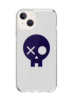 Classic Clear Case for Apple iPhone 14 Hybrid Soft Case Flexible Edges Anti Drop TPU PC Gel Thin Transparent Cover [ Designed for Apple iPhone 14 ] - Skull Patch Full Print