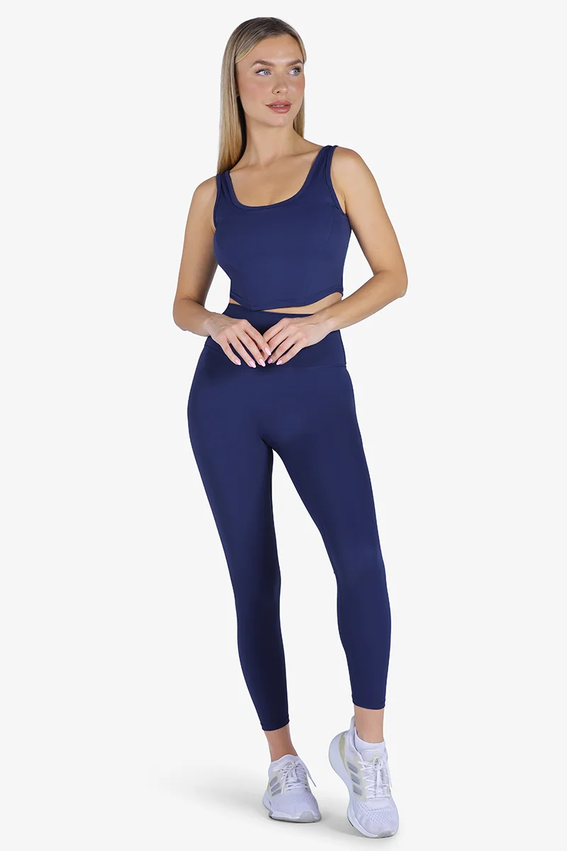 ياسيكو YesEco Women’s Blue Activewear Stretchable Sports Pants | High-Waist Workout Leggings for Yoga, Gym, Running & Hiking | Eco-Friendly Fabric – 75% Recycled Nylon, 25% Spandex