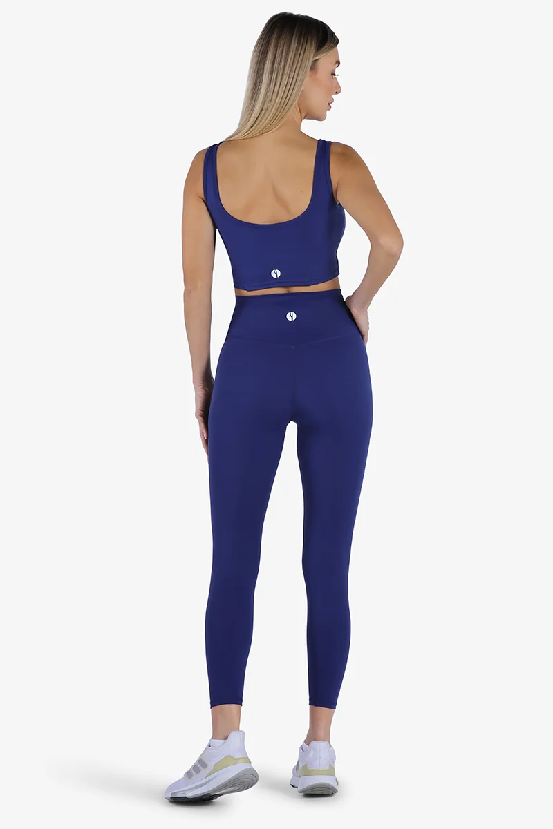 ياسيكو YesEco Women’s Blue Activewear Stretchable Sports Pants | High-Waist Workout Leggings for Yoga, Gym, Running & Hiking | Eco-Friendly Fabric – 75% Recycled Nylon, 25% Spandex
