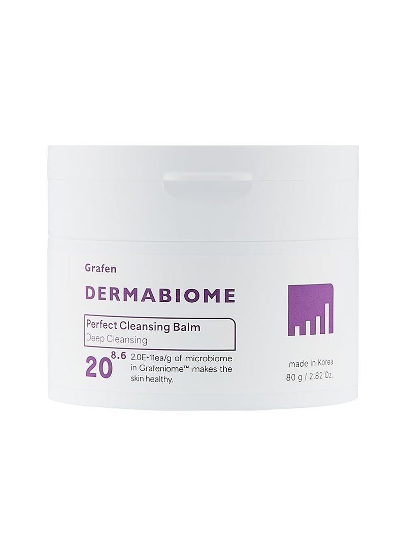 GRAFEN GRAFEN Cleansing Balm Makeup Remover Dermabiome - Korean Makeup Remover Balm Melt Down at Body Heat, Deep Pore Cleansing & Sebum Control, Hydrated Cleansing, One-Touch Cap & Spatula Included 