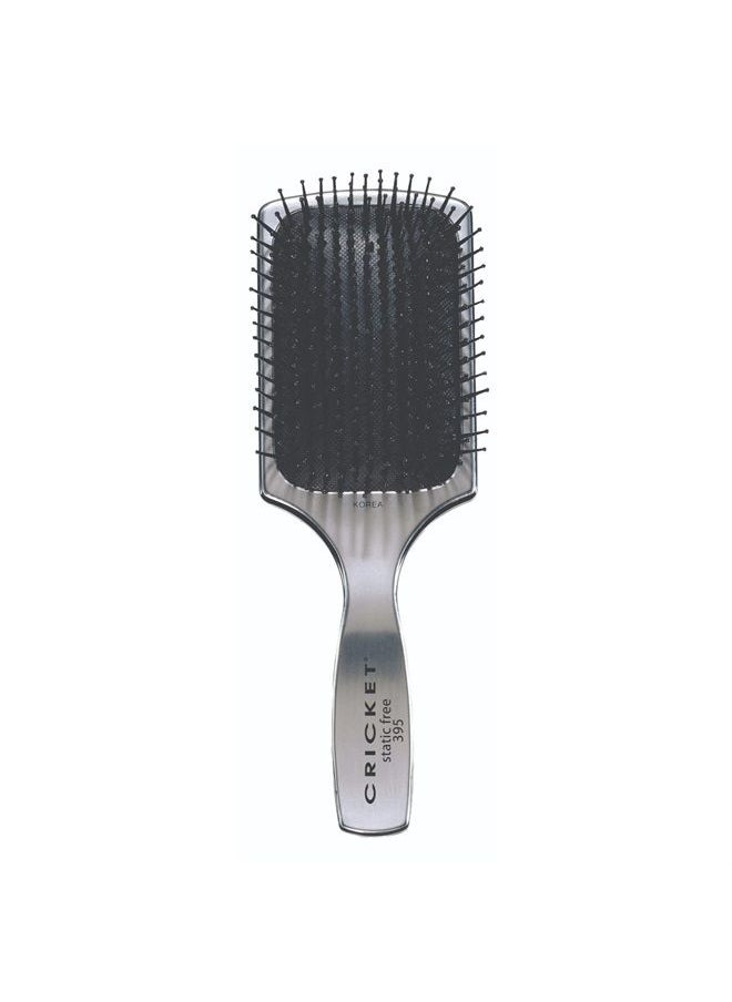 Cricket Visage 395 Paddle Hair Brush for Styling, Detangling, Blow Drying and Styling All Hair Types, Anti-static, Nylon Bristles, Aluminum Finished Handle, Made in Korea  - Image 1