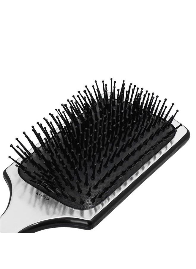 Cricket Visage 395 Paddle Hair Brush for Styling, Detangling, Blow Drying and Styling All Hair Types, Anti-static, Nylon Bristles, Aluminum Finished Handle, Made in Korea  - Image 4