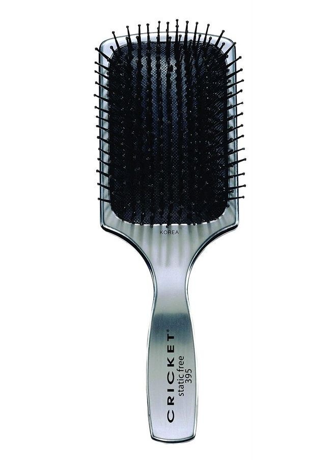 Cricket Visage 395 Paddle Hair Brush for Styling, Detangling, Blow Drying and Styling All Hair Types, Anti-static, Nylon Bristles, Aluminum Finished Handle, Made in Korea  - Image 3