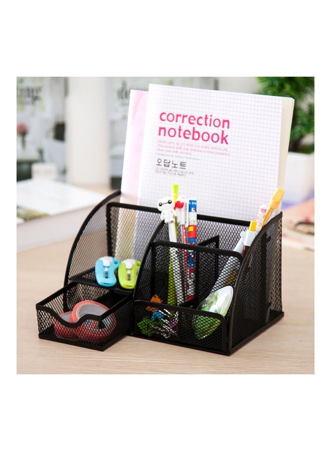 Standing Desktop Pencil Case Black - Image 2