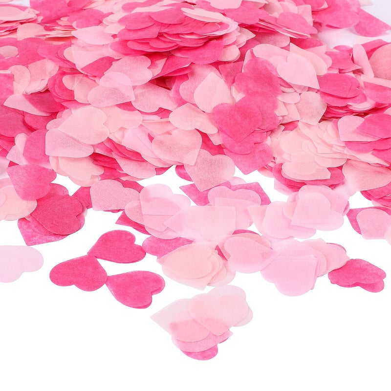 Whaline Valentines Day 1 Inch Heart Paper Confetti Tissue Confetti 6000 Pieces confetti Party Table Decorations for Balloon Wedding Holiday Birthday