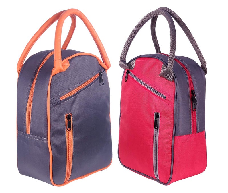 Foonty Daily Use Men/Women Polyster Lunch Bag Multicolor(Pack of 2,FFFLB9016D) - Image 1