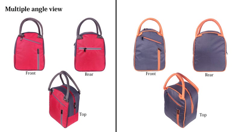 Foonty Daily Use Men/Women Polyster Lunch Bag Multicolor(Pack of 2,FFFLB9016D) - Image 2