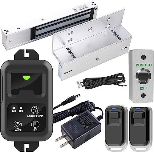 UHPPOTE 2.4GHz WiFi Remote Access Control System 600lb Electric Magnetic Door Lock Kit with Smartphon app Access - Image 1