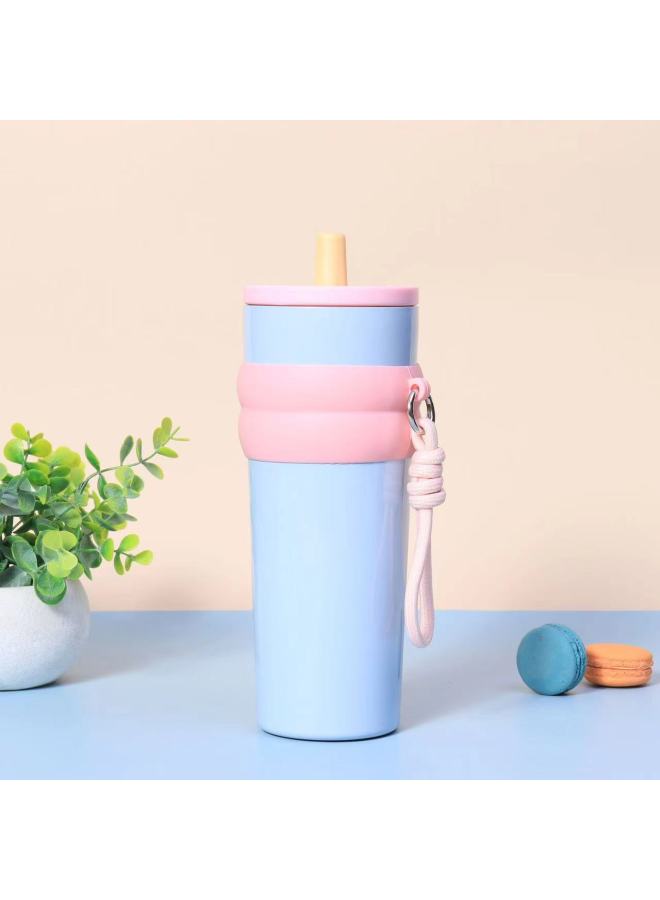 New Model 316 Stainless Steel Insulated Cup Portable Giant Straw Coffee Cup Ice Cup Car Water Cup