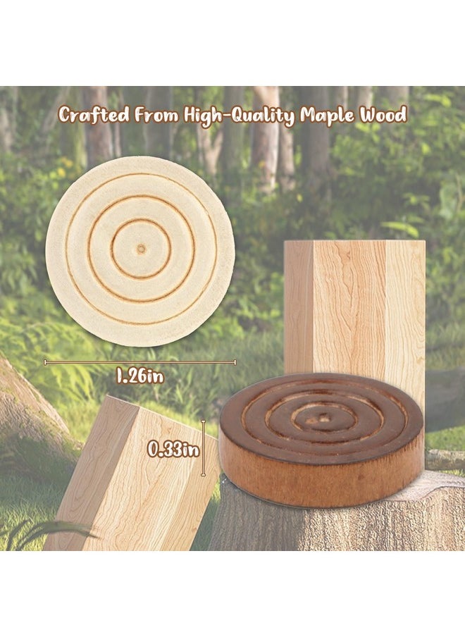 QuadPro - Wooden Checkers Pieces Only, 24 Wood Checkers Pieces With Storage Bag, Premium Wood Pieces For Backgammon, Ideal For Replacement Or Spare Pieces (1.26”Diameter -Brown&Burlywood) - Image 1