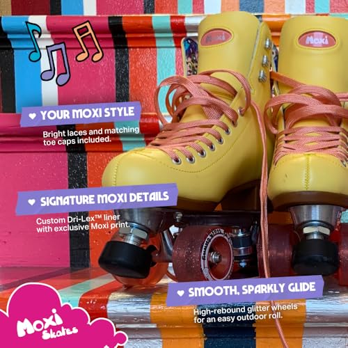 Moxi Beach Bunny Roller Skates for Women - Colorful, Precision-Fit Skate with High-Rebound Wheels, Moisture-Wicking Lining & Padding, Roller Skates, Strawberry Lemonade - 8 - Image 5