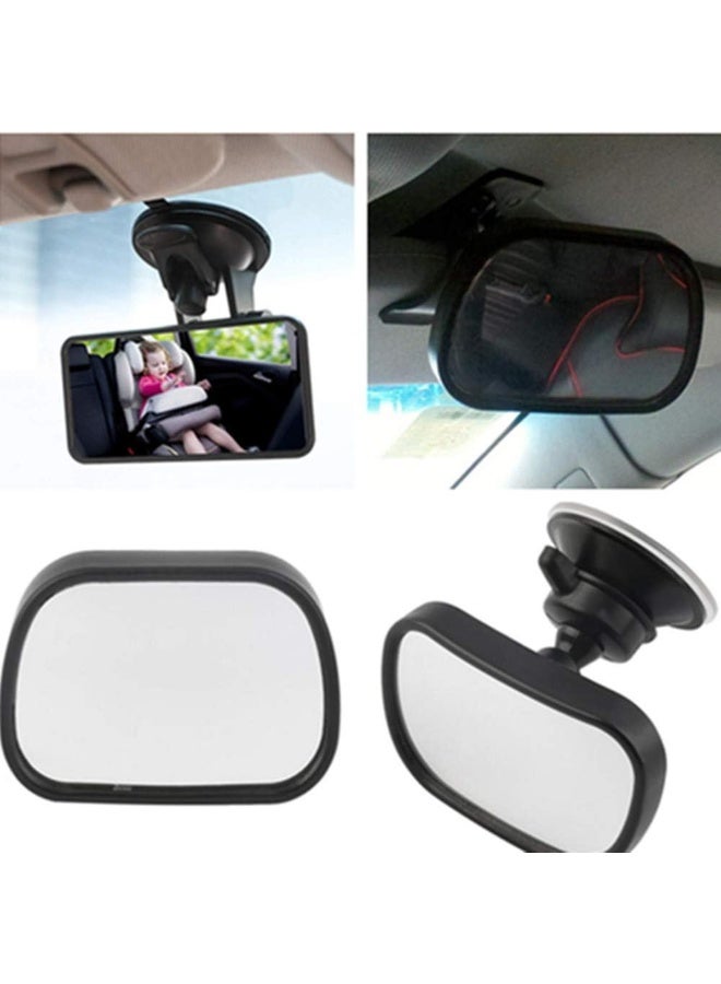 AISIBO Baby Car Mirror, Monitor Infant Child Mirror for Rear Facing Car Seat with Wide Clear View - Safety Shatterproof Rearview Mirror Adjustable Acrylic 360Â° for Back Seat(black) - Image 5