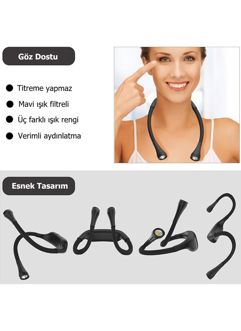 Rechargeable LED Neck Lamp Portable Book Reading Lamp