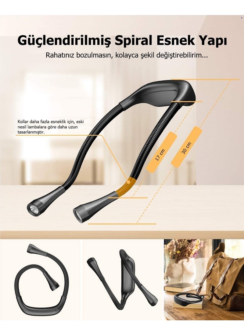 Rechargeable LED Neck Lamp Portable Book Reading Lamp