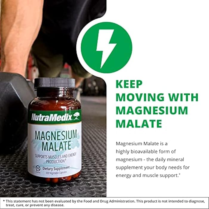 NutraMedix Magnesium Malate Energy Supplements - Bioavailable Magnesium for Sleep, Immune Support & Joint Health - Vegan, Non-GMO & Gluten-Free Magnesium Supplements (120 Vegetarian Capsules) - Image 3