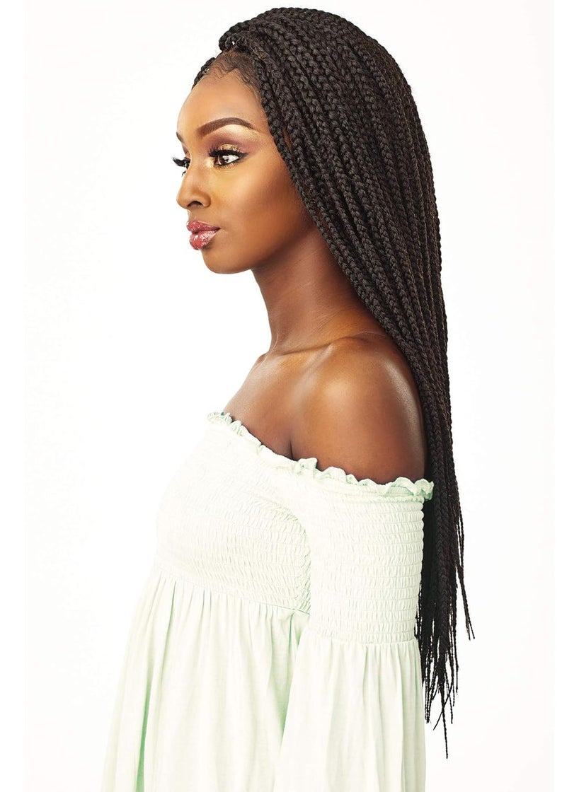 Sensationnel Sensationnel Cloud9 Swiss 4X4 Lace Parting Wig Large Size  BOX BRAID LARGE 2 Darkest Brown  - Image 5