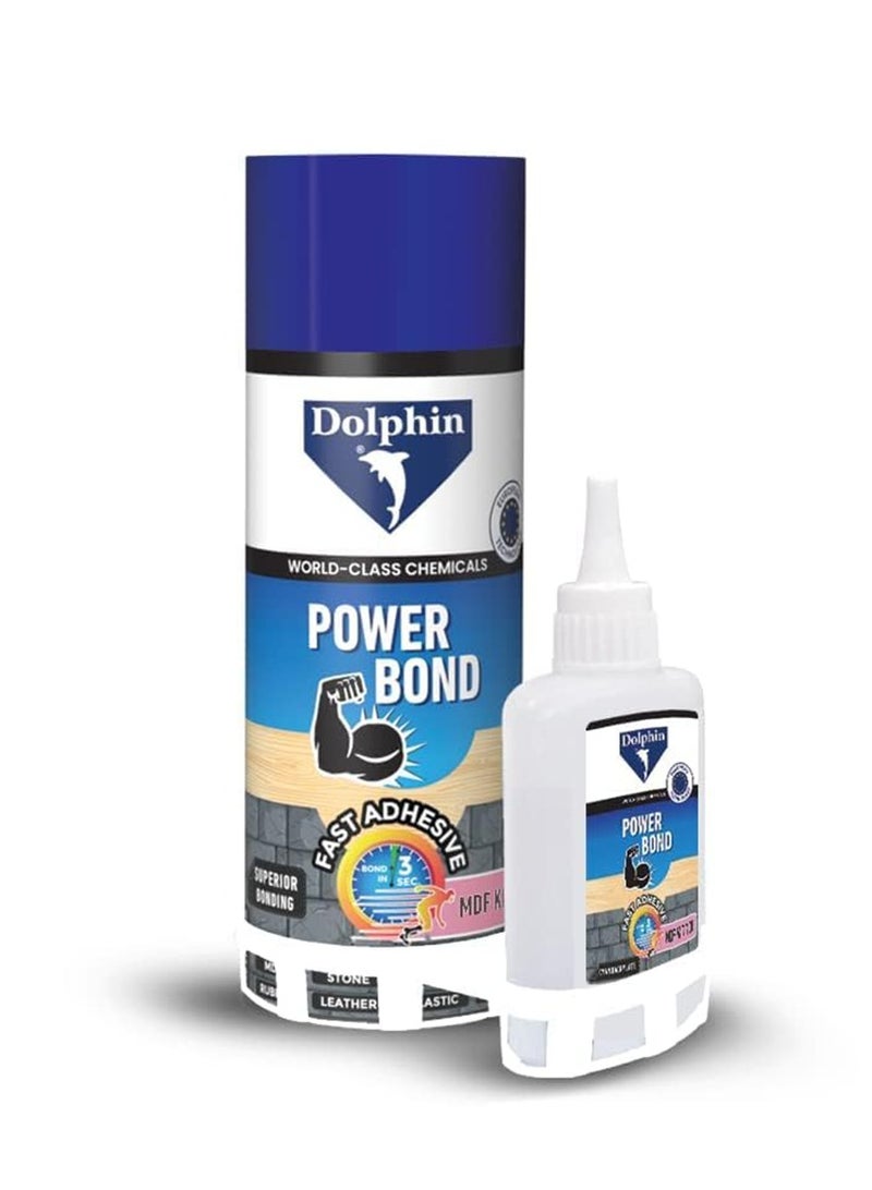 دولفين مجموعة مواد كيميائية سريعة اللصق من الطراز العالمي MDF سعة 400 مل - Image 1