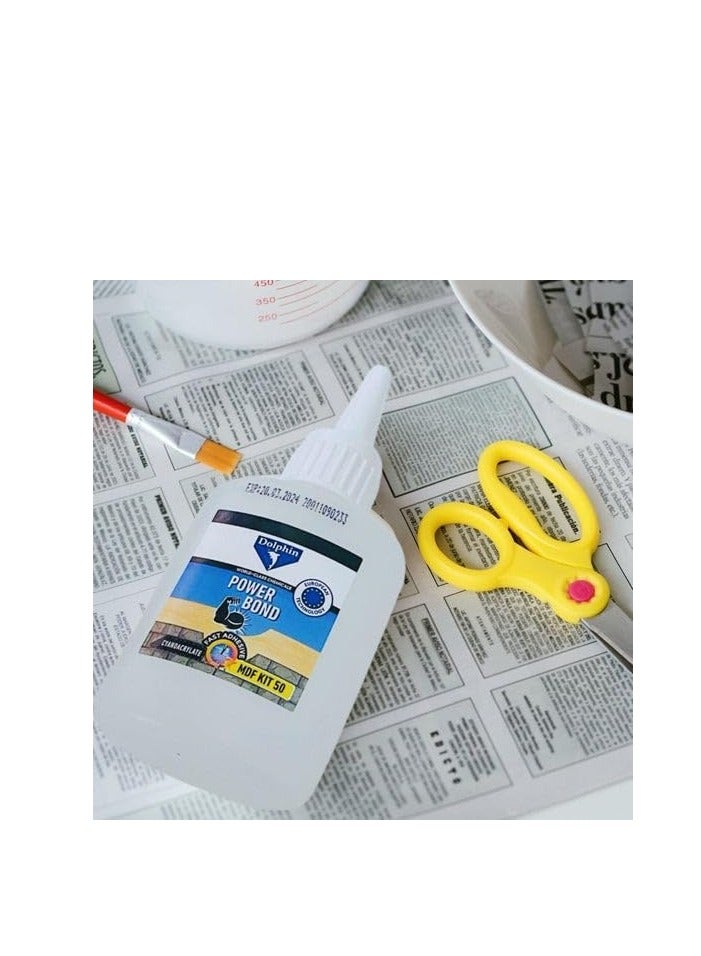 دولفين مجموعة مواد كيميائية سريعة اللصق من الطراز العالمي MDF سعة 400 مل - Image 4