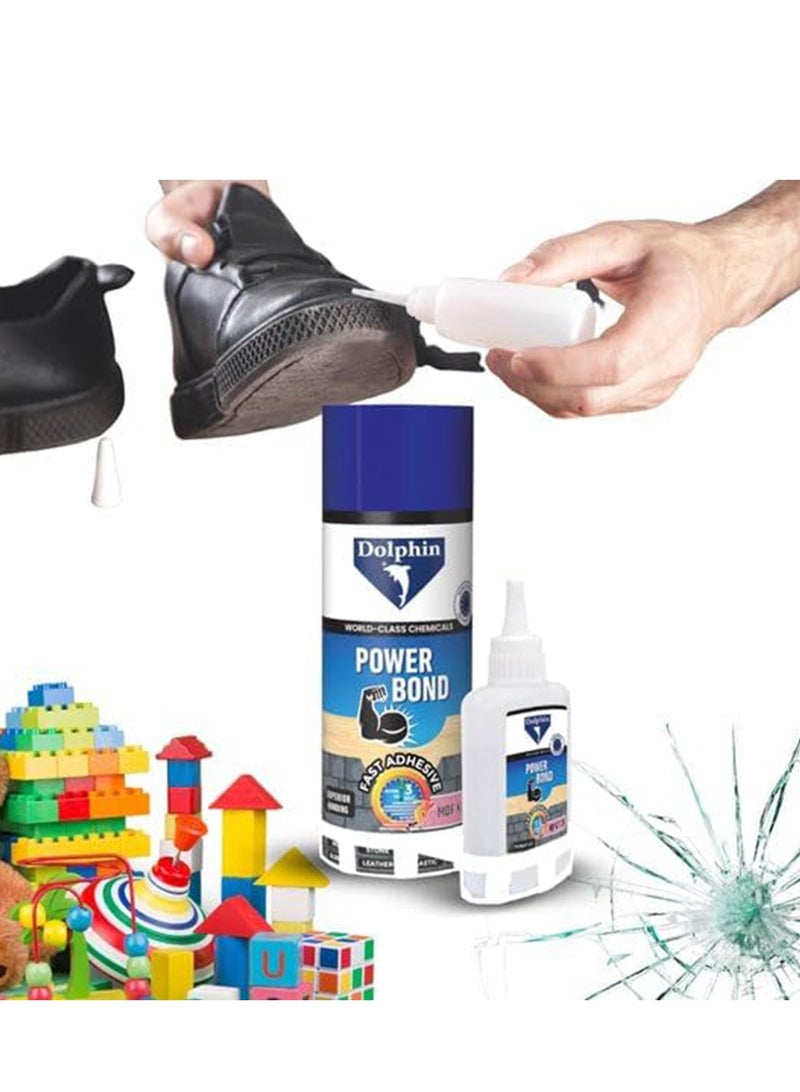 دولفين مجموعة مواد كيميائية سريعة اللصق من الطراز العالمي MDF سعة 400 مل - Image 2
