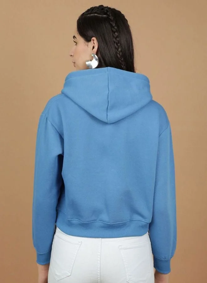Freehand  Women Regular Fit Solid Hooded Neck Long Sleeve Overhead-Hooded Sweatshirt  | Best Price UAE