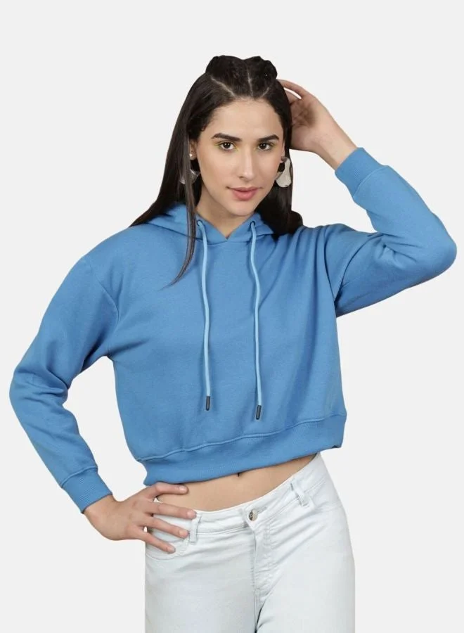 Freehand  Women Regular Fit Solid Hooded Neck Long Sleeve Overhead-Hooded Sweatshirt  | Best Price UAE