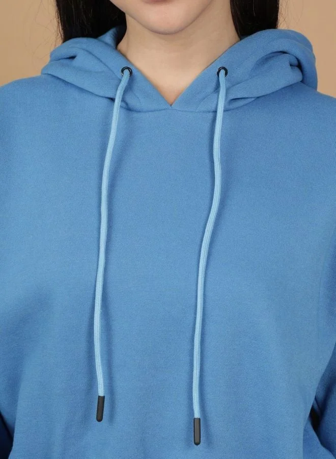 Freehand  Women Regular Fit Solid Hooded Neck Long Sleeve Overhead-Hooded Sweatshirt  | Best Price UAE