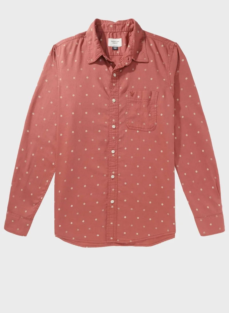 American Eagle Printed Slim Fit Shirt